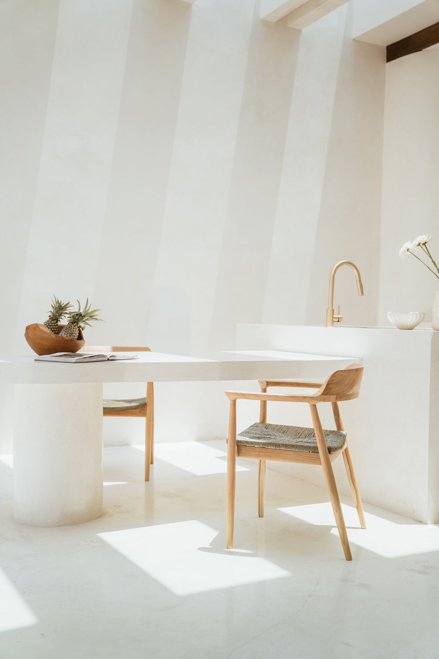 Sedia da pranzo in teak per interni ed esterni Wulan