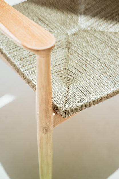 Sedia da pranzo in teak per interni ed esterni Wulan