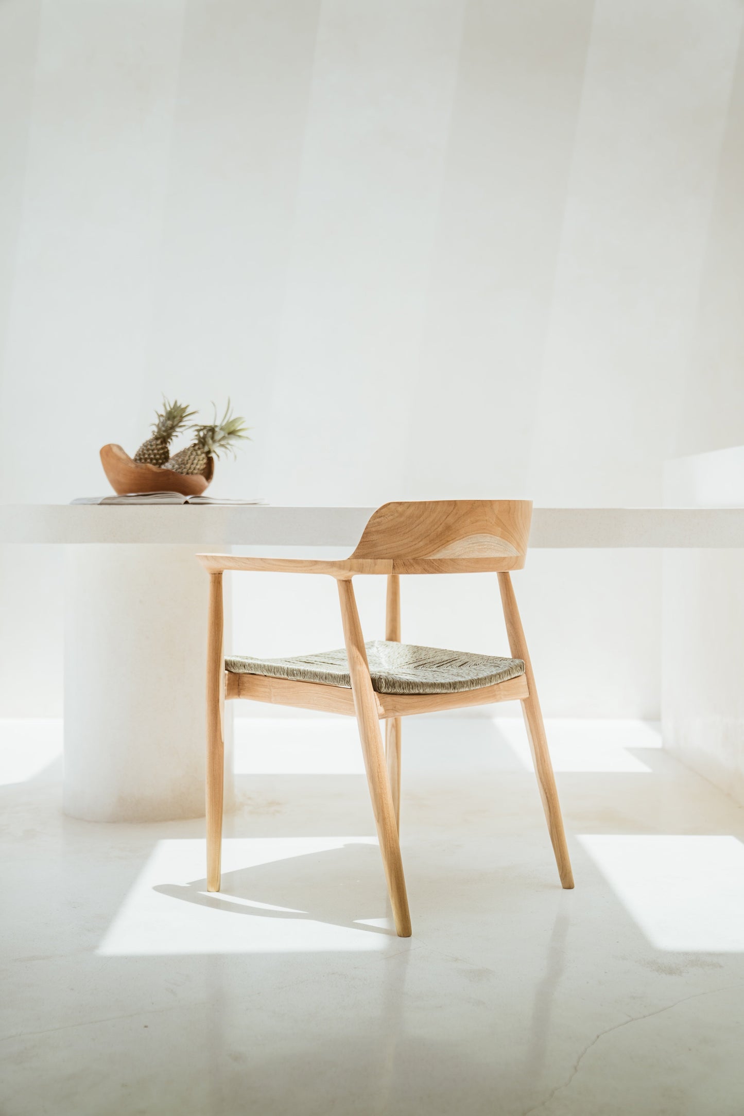 Sedia da pranzo in teak per interni ed esterni Wulan