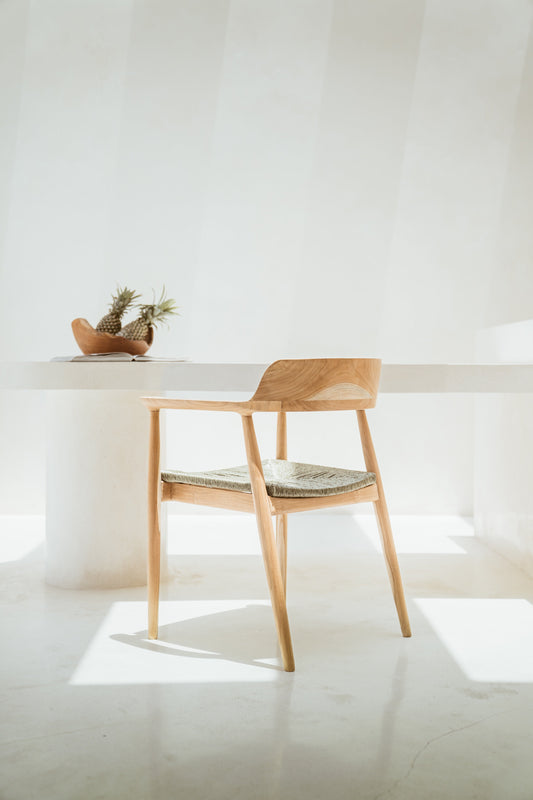 Sedia da pranzo in teak per interni ed esterni Wulan