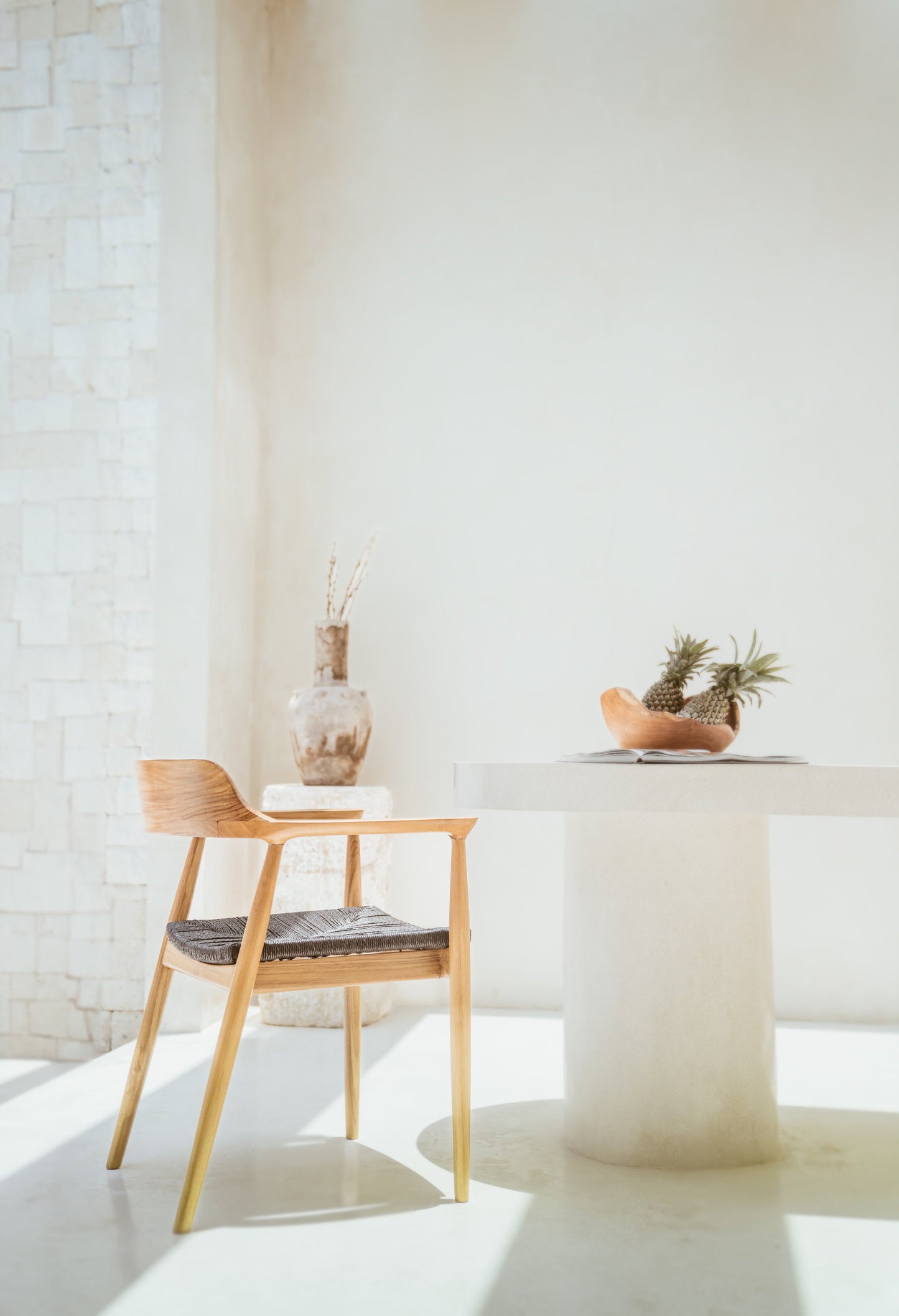 Sedia da pranzo in teak per interni ed esterni Wulan
