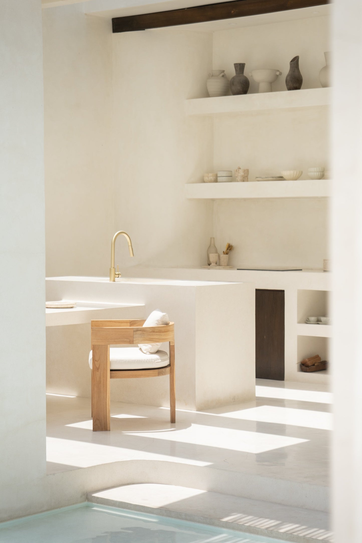 Sedia da pranzo Nova per interni ed esterni in teak