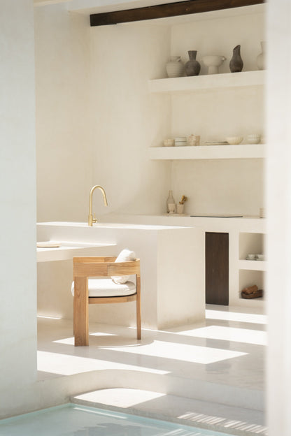 Sedia da pranzo Nova per interni ed esterni in teak