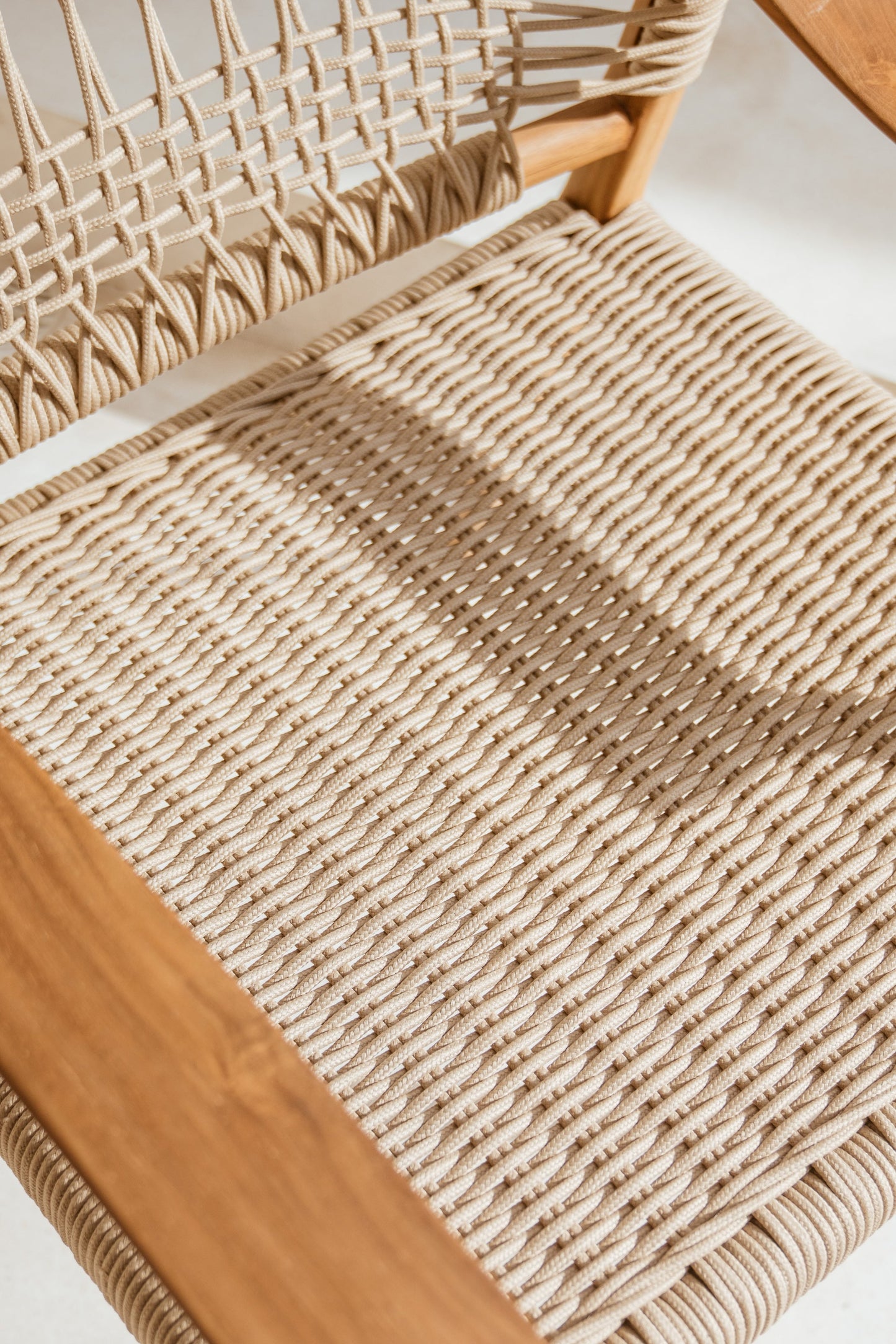 Poltrona Talia in teak e corda