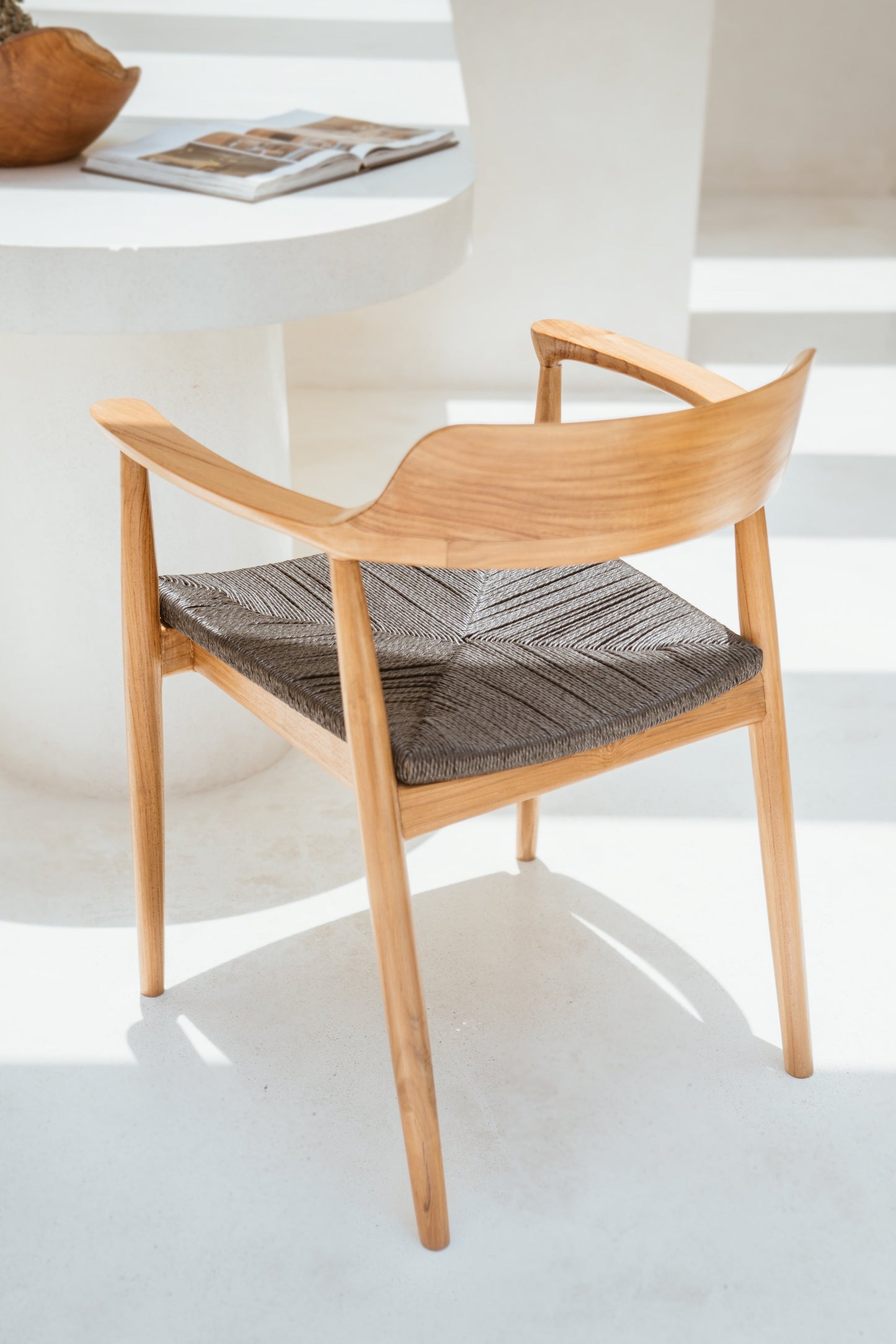 Sedia da pranzo in teak per interni ed esterni Wulan