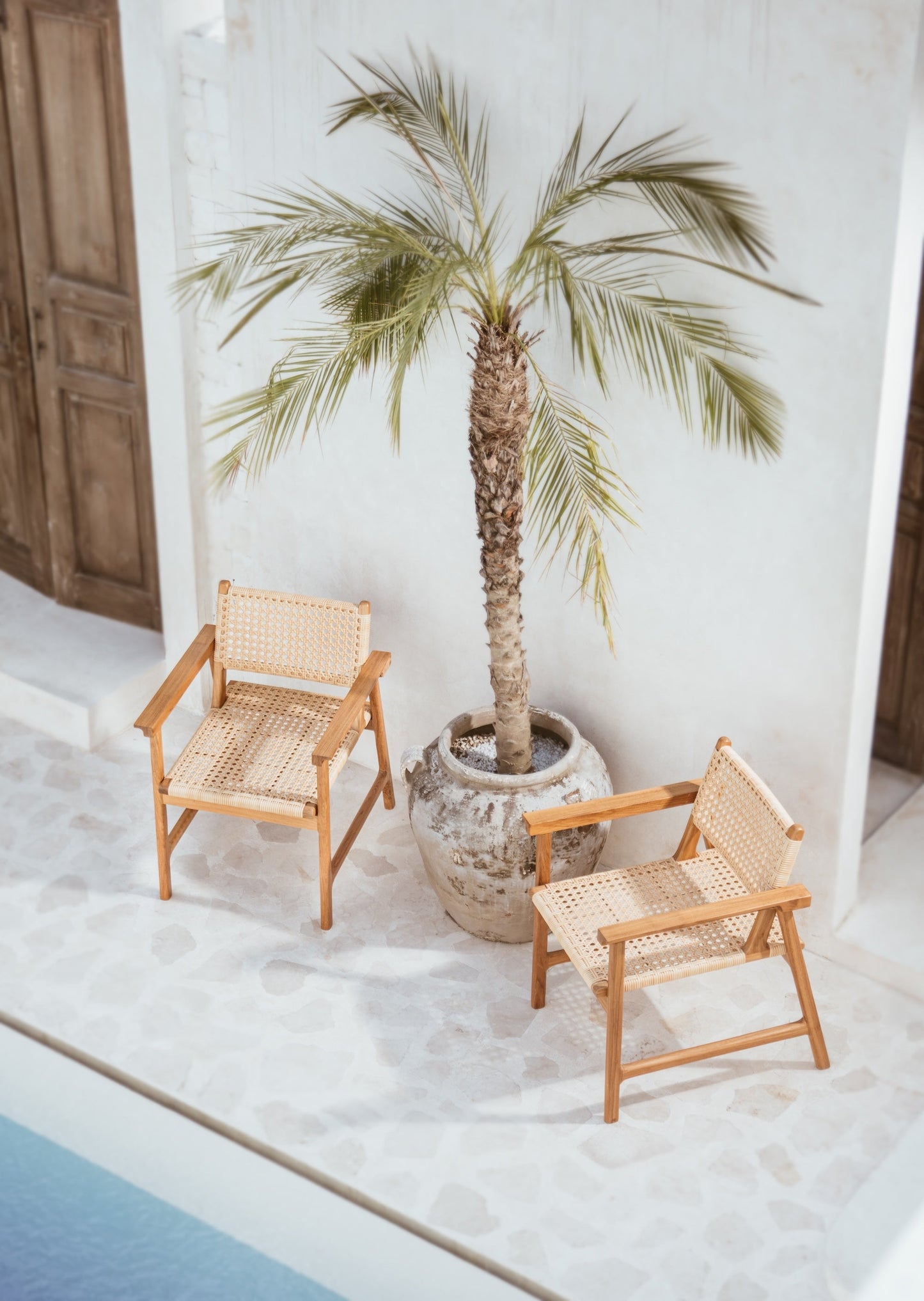 Sedia da pranzo in teak per interni ed esterni Jeeva