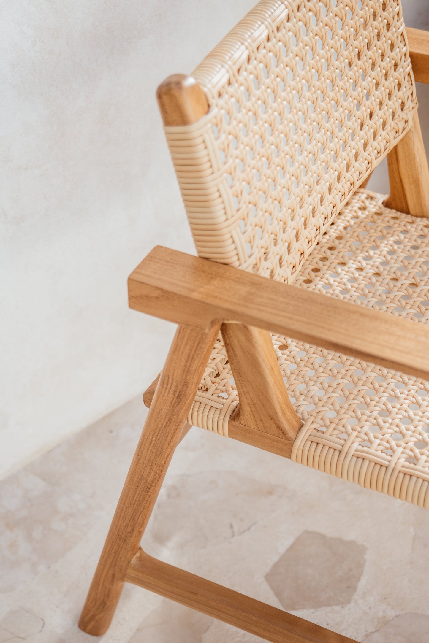 Sedia da pranzo in teak per interni ed esterni Jeeva