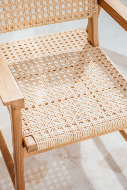 Sedia da pranzo in teak per interni ed esterni Jeeva