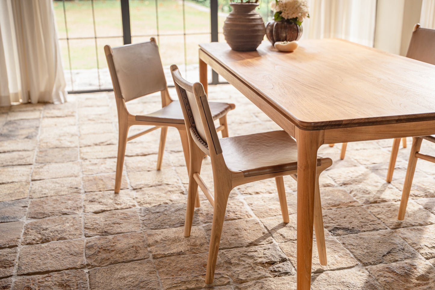 Tavolo da pranzo rettangolare in teak Kamal 