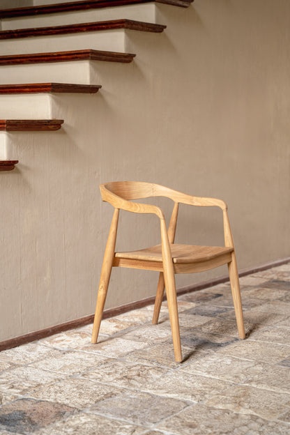 Sedia da pranzo in teak per interni ed esterni Kayu