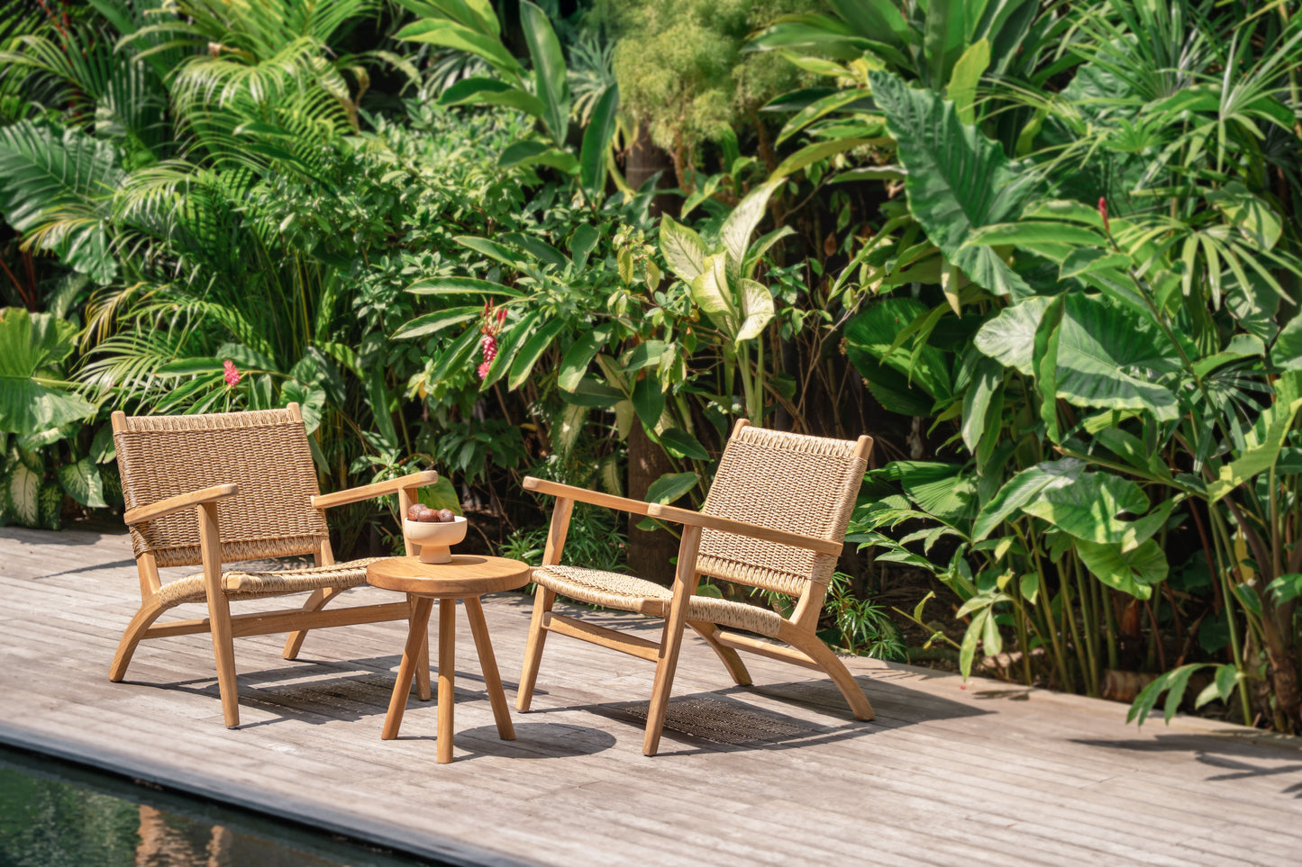 Tavolino laterale in teak Tiga