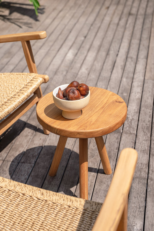 Tavolino laterale in teak Tiga