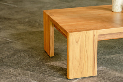 Tavolino da caffè rettangolare in teak Celia