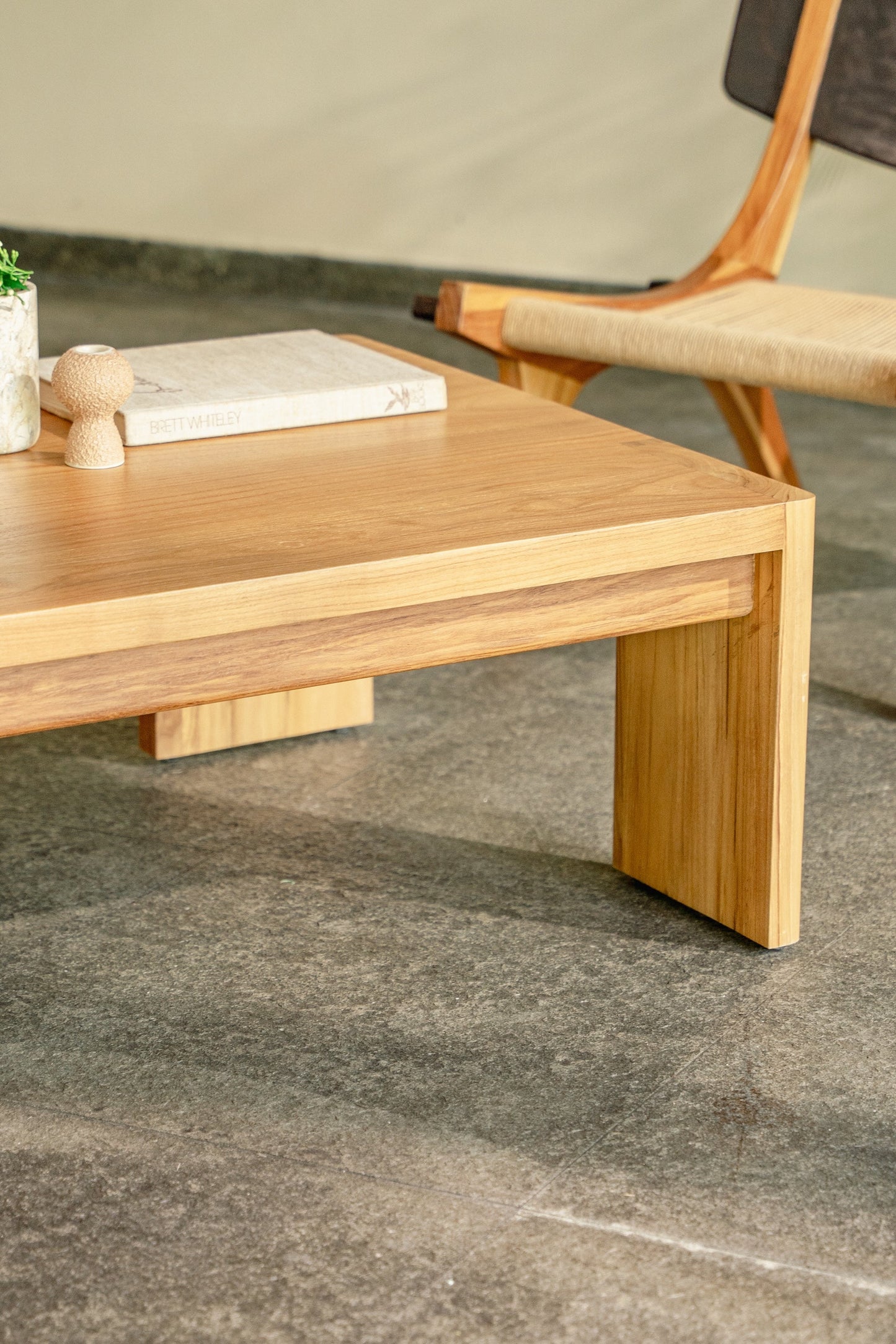 Tavolino da caffè rettangolare in teak Celia