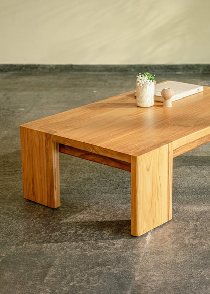 Tavolino da caffè rettangolare in teak Celia