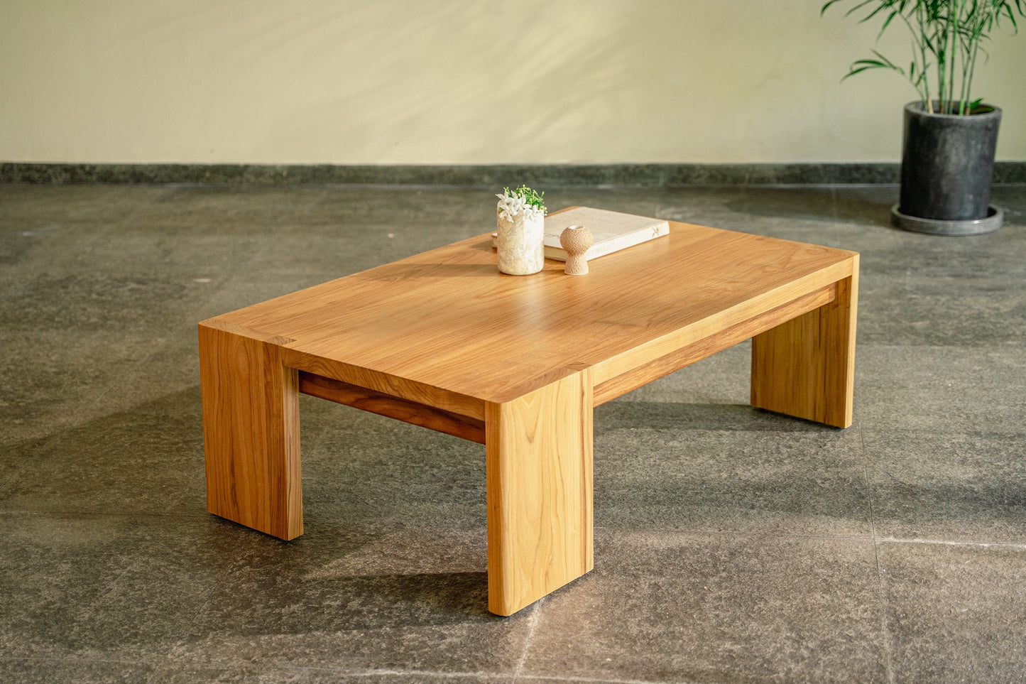 Tavolino da caffè rettangolare in teak Celia