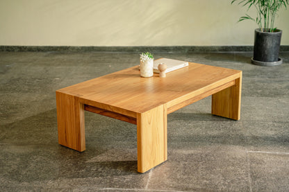 Tavolino da caffè rettangolare in teak Celia