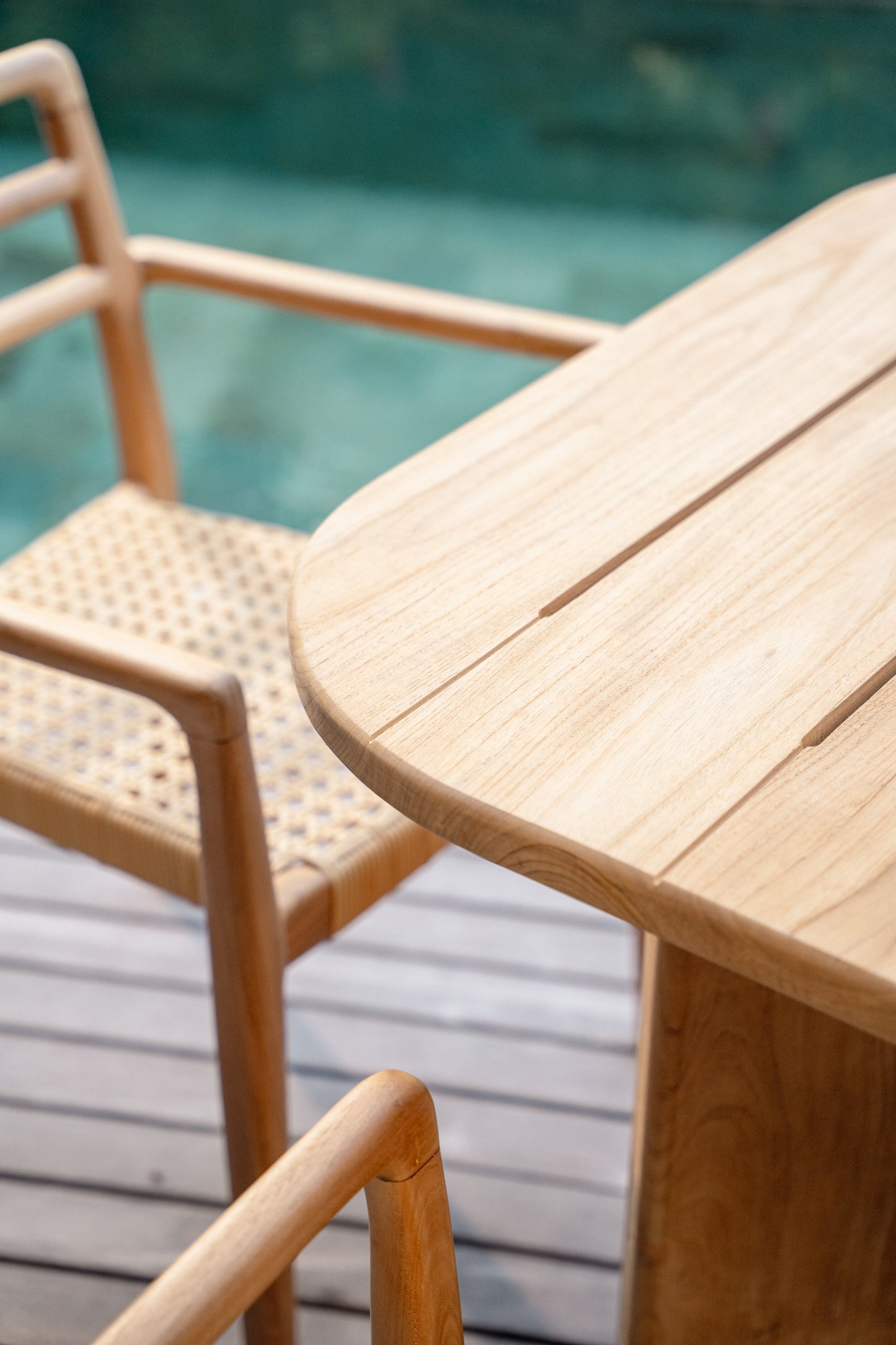 Tavolo da pranzo quadrato in teak per esterni Darma