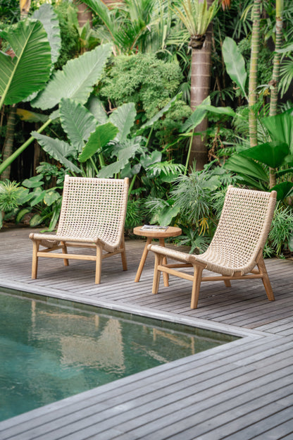 Poltrona Kala in teak per interni ed esterni