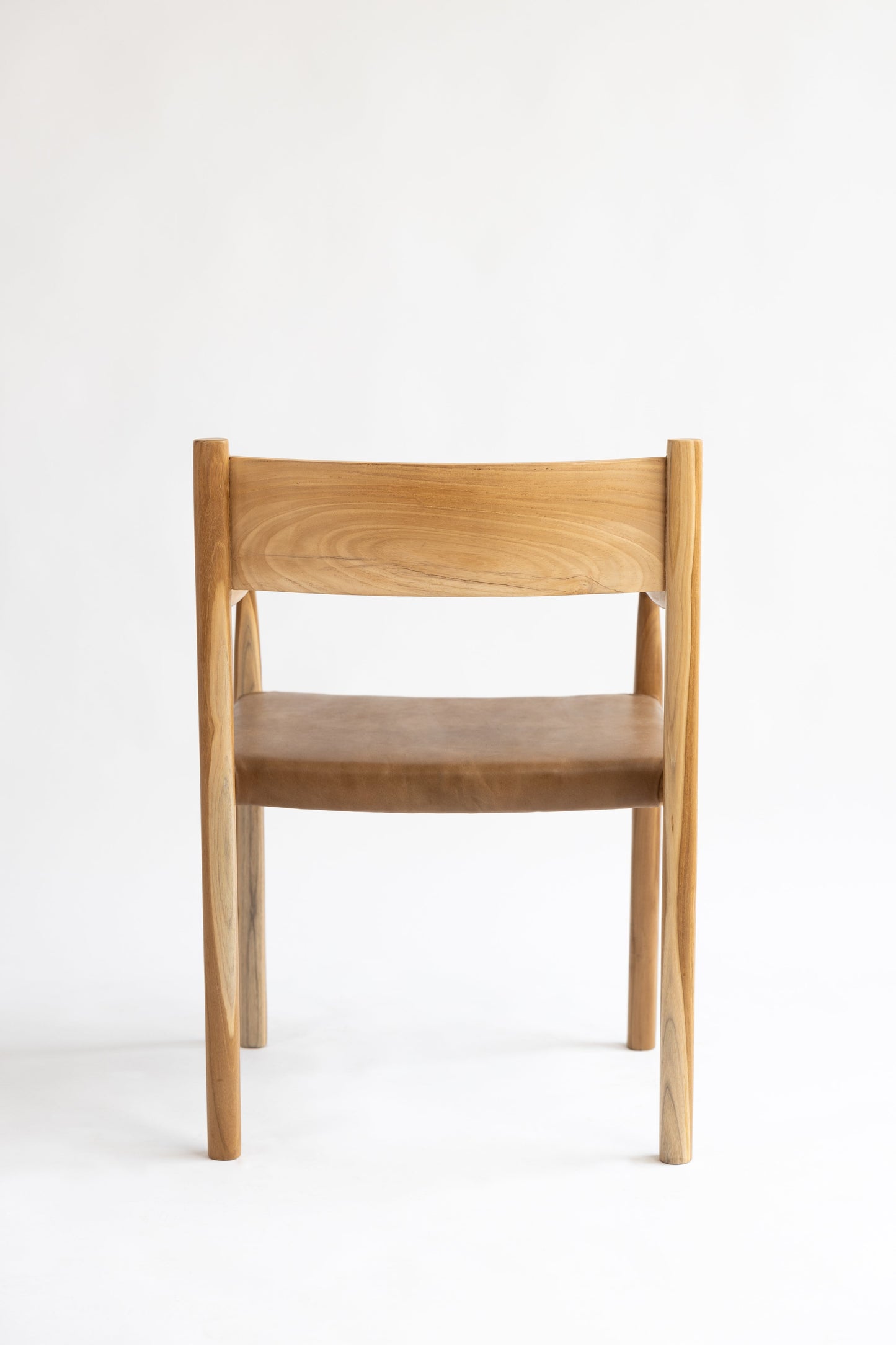 Sedia da pranzo Siena in teak e pelle