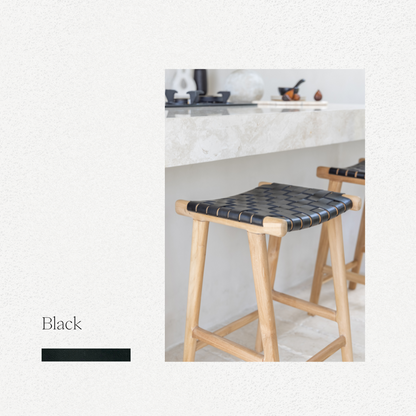 Campione di materiale in pelle + legno