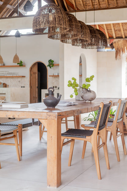 Sedia da pranzo in teak per interni ed esterni Kana