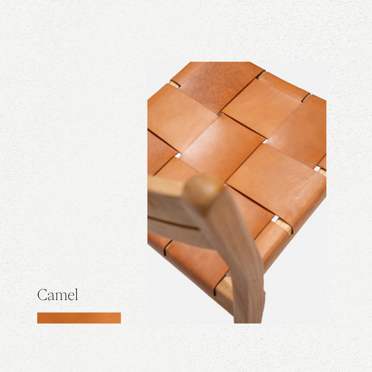 Campione di materiale in pelle + legno