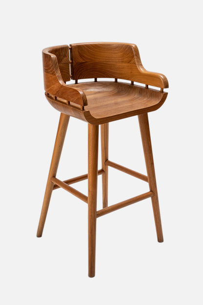 Sgabello girevole da bar in teak Fala