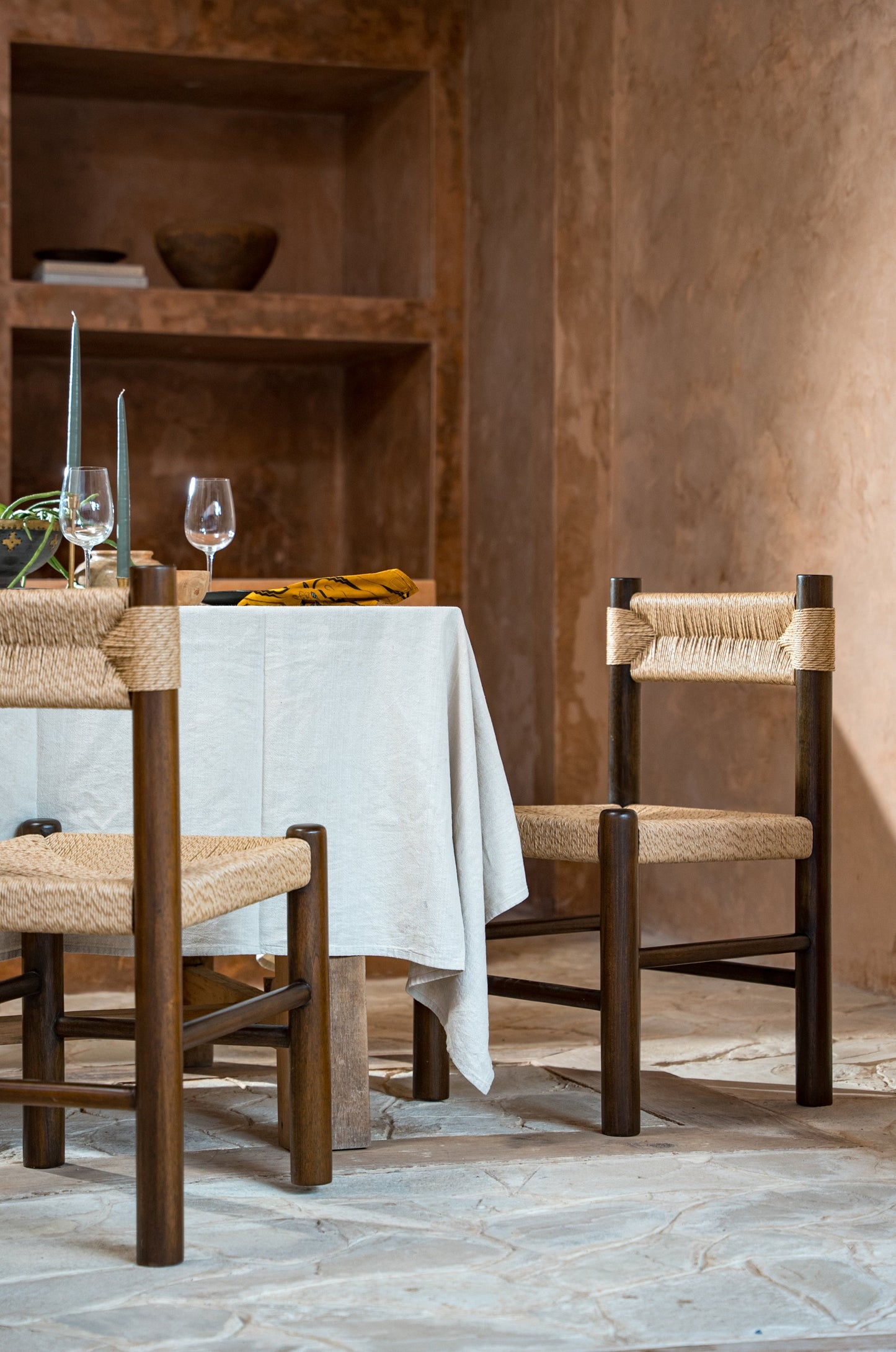Sedia da pranzo Indie per interni ed esterni in teak