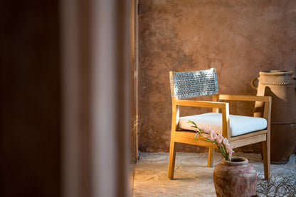 Sedia da pranzo in teak per interni ed esterni Ella