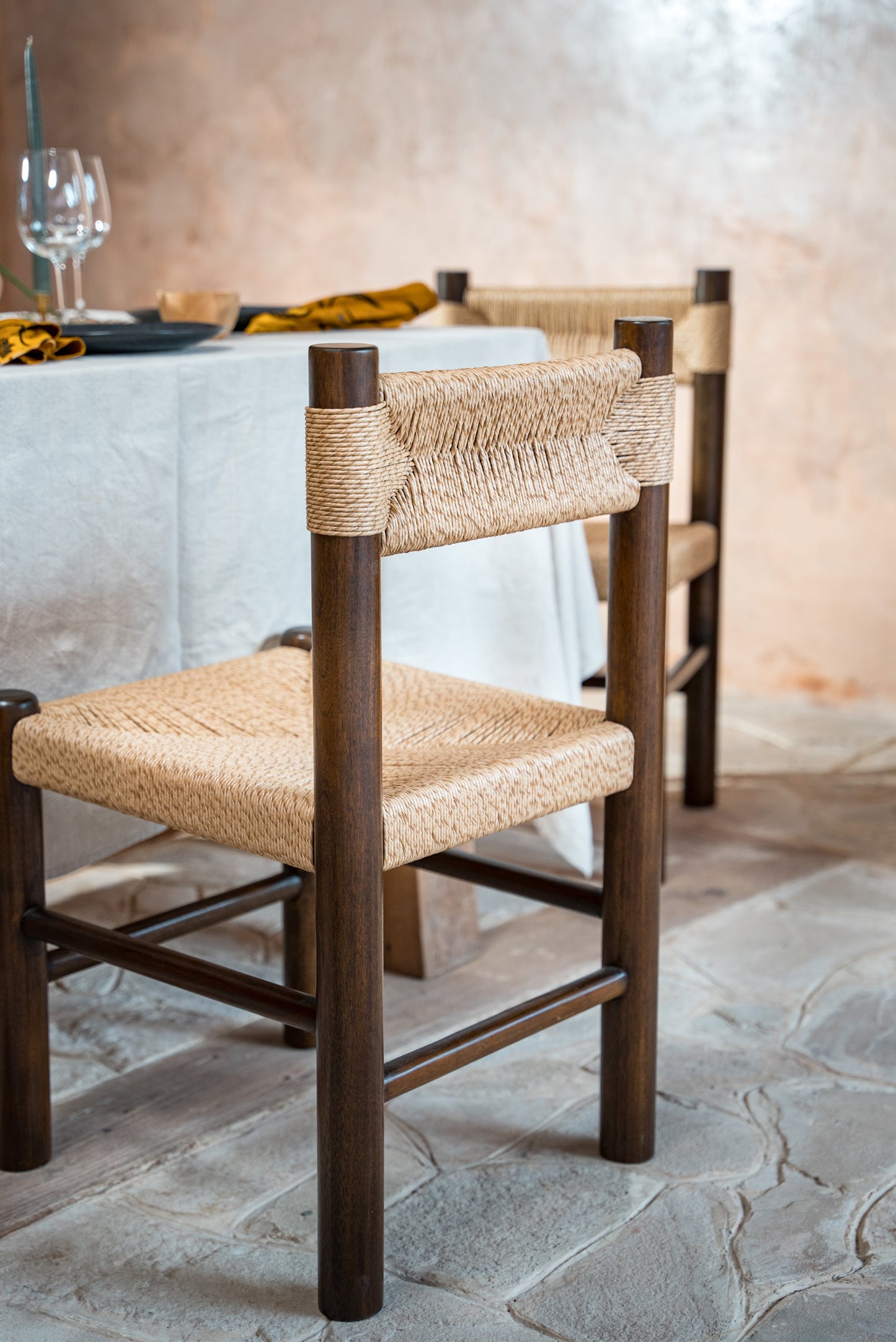 Sedia da pranzo Indie per interni ed esterni in teak
