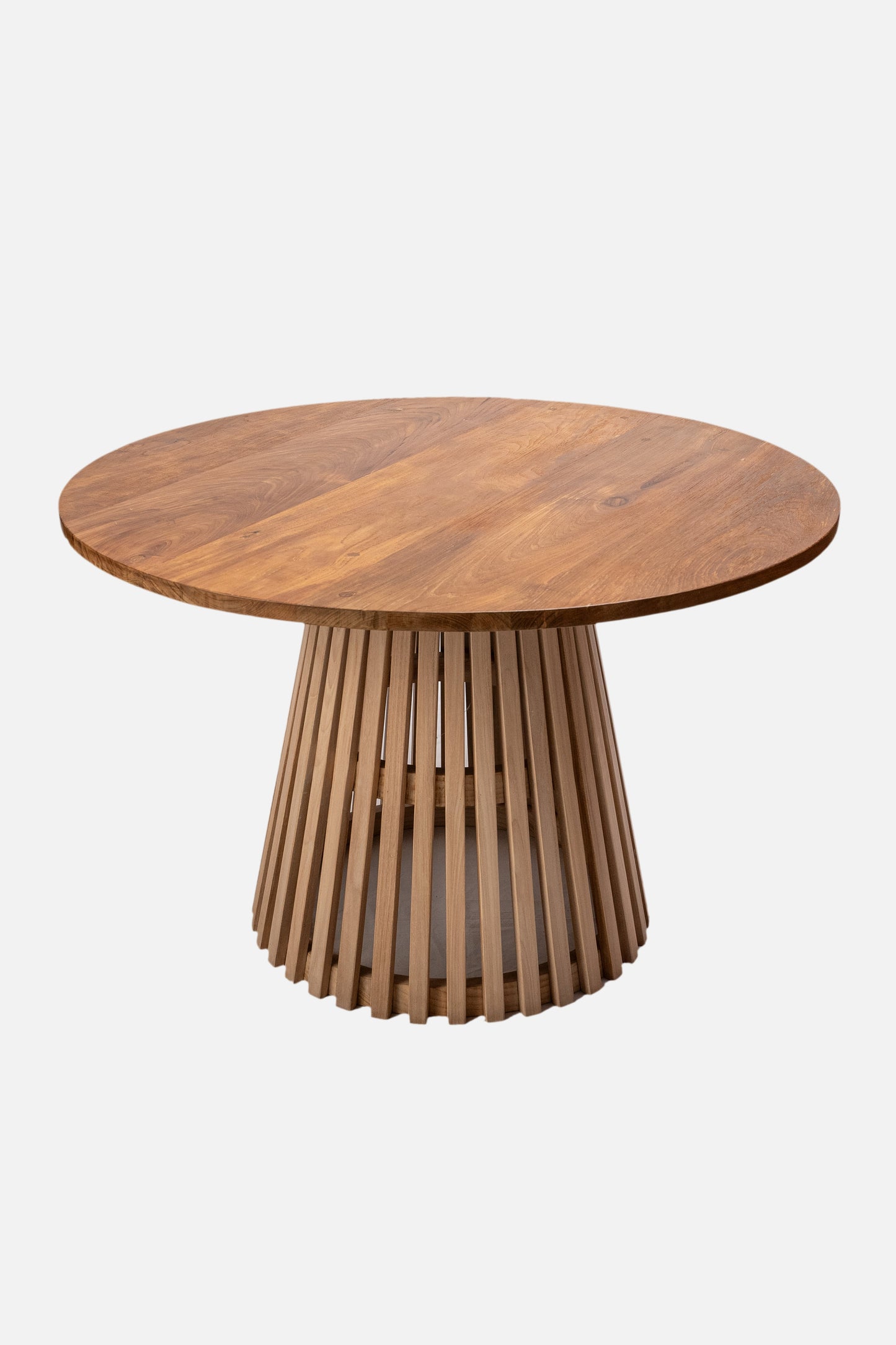 Tavolo da pranzo rotondo in teak riciclato Jasmine