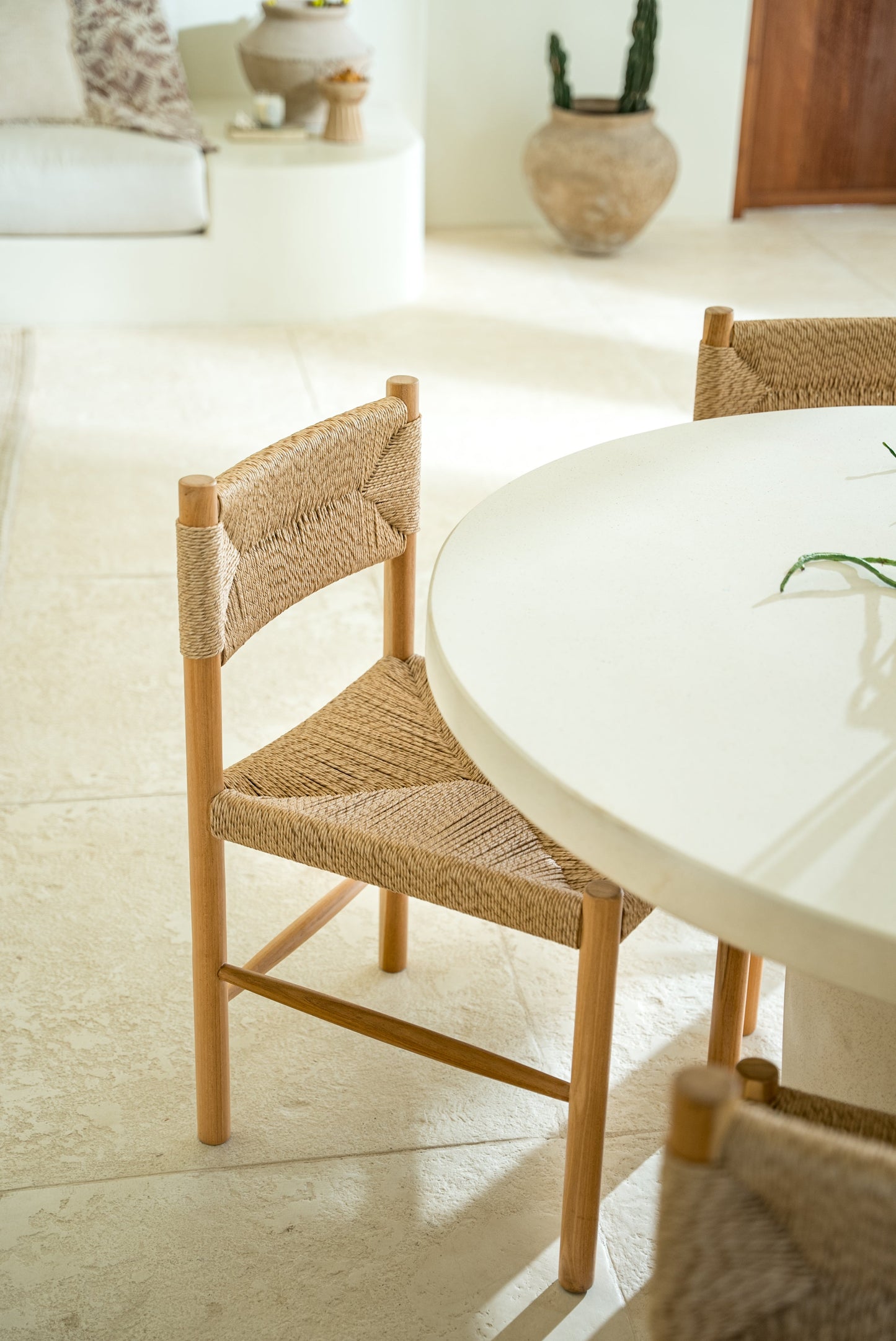 Sedia da pranzo in teak per interni ed esterni June