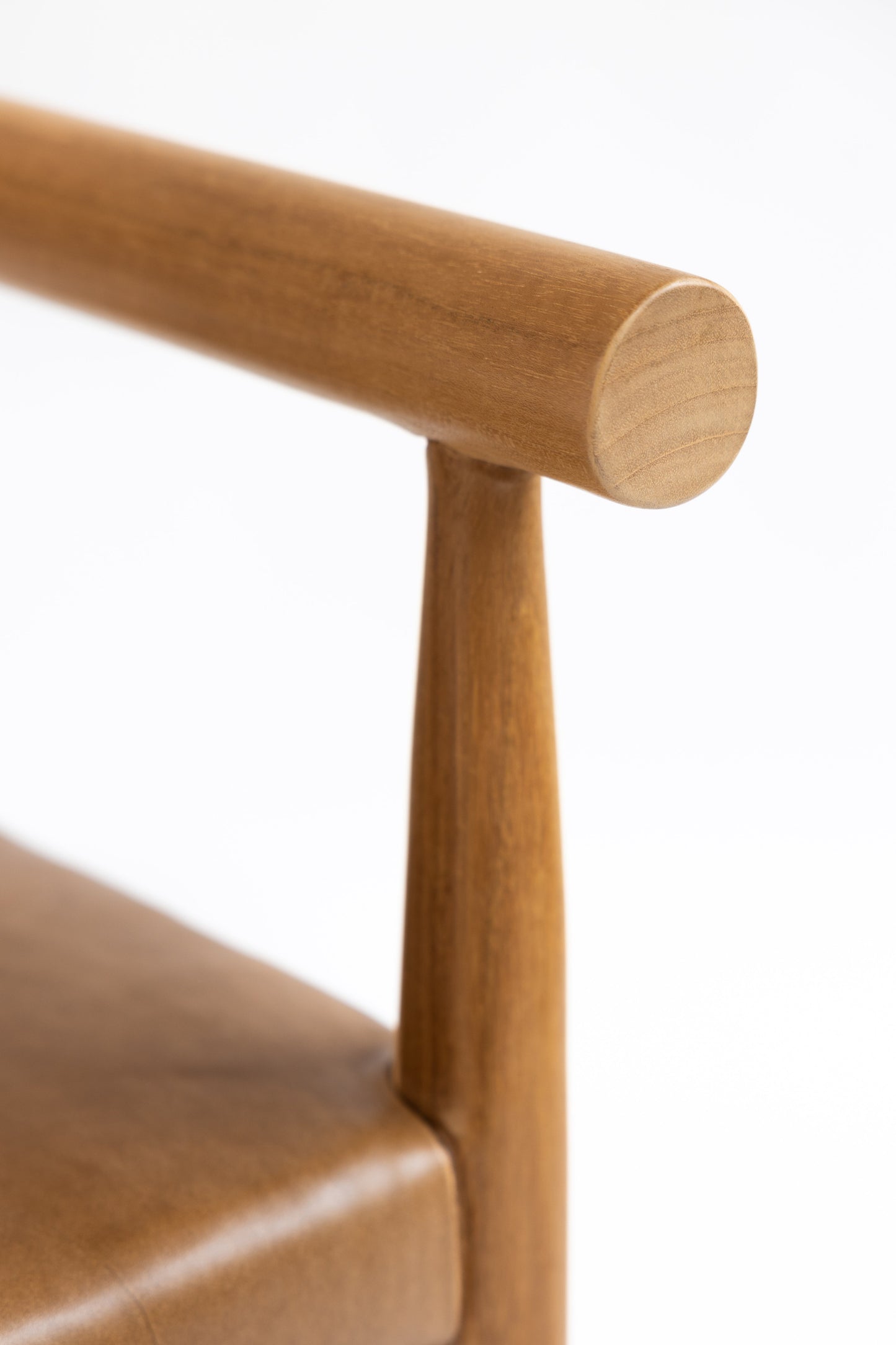 Sedia da pranzo Siena in teak e pelle