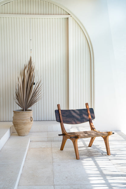 Poltrona lounge in teak per interni ed esterni Solas