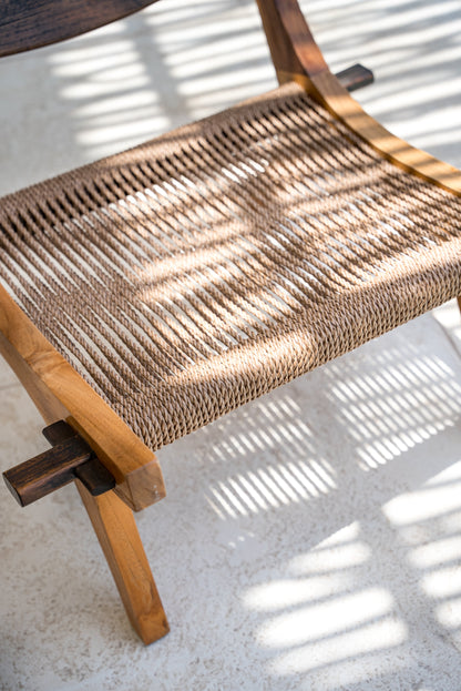Poltrona lounge in teak per interni ed esterni Solas